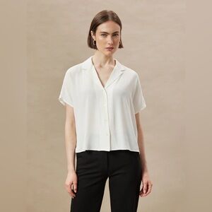 Frank and Oak Black and White Blouses
